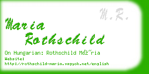 maria rothschild business card